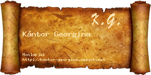 Kántor Georgina névjegykártya